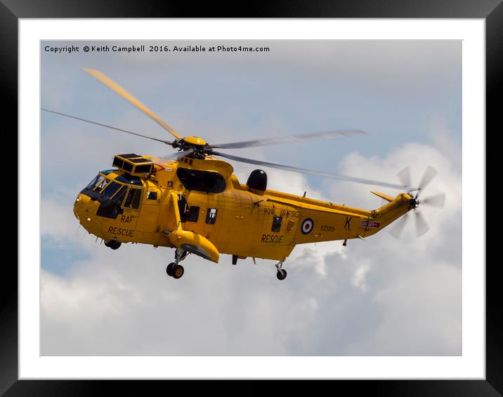RAF Search and Rescue Seaking Framed Mounted Print by Keith Campbell