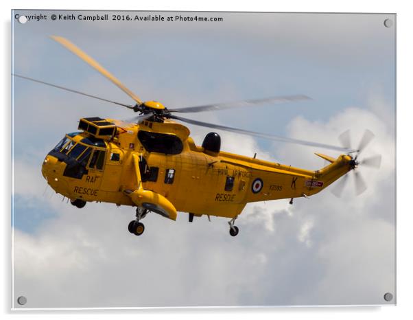 RAF Search and Rescue Seaking Acrylic by Keith Campbell
