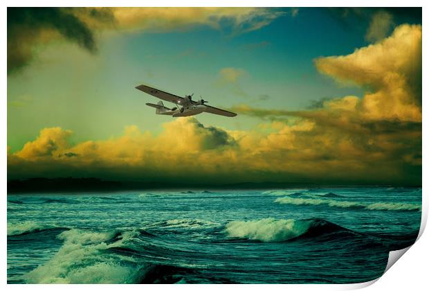 The Flying Boat Print by J Biggadike