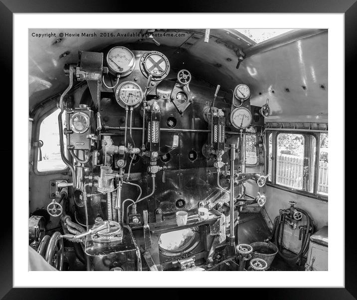 Train Driver Framed Mounted Print by Howie Marsh