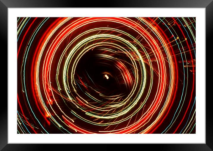 A running tear in a tunnel  Framed Mounted Print by Alfredo Bustos