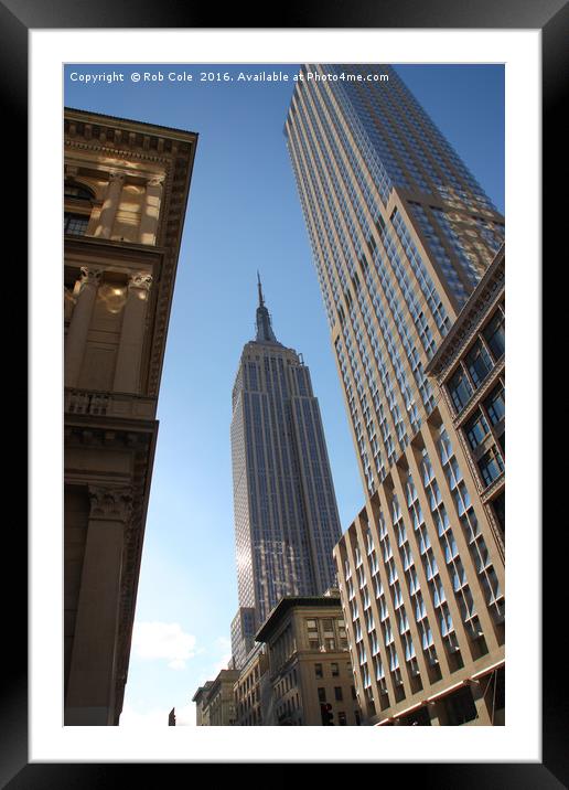 Empire State Building, New York City, USA Framed Mounted Print by Rob Cole