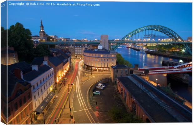 Sandhill at Dusk, Newcastle, Tyne and Wear, Englan Canvas Print by Rob Cole