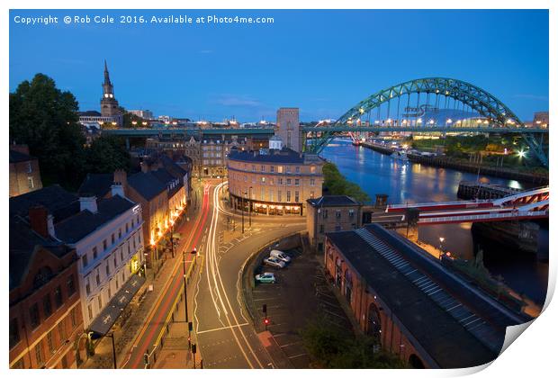 Sandhill at Dusk, Newcastle, Tyne and Wear, Englan Print by Rob Cole