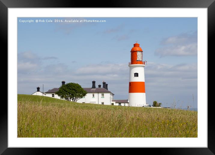 Souter Lighthouse, Whitburn, Sunderland, Tyne and  Framed Mounted Print by Rob Cole