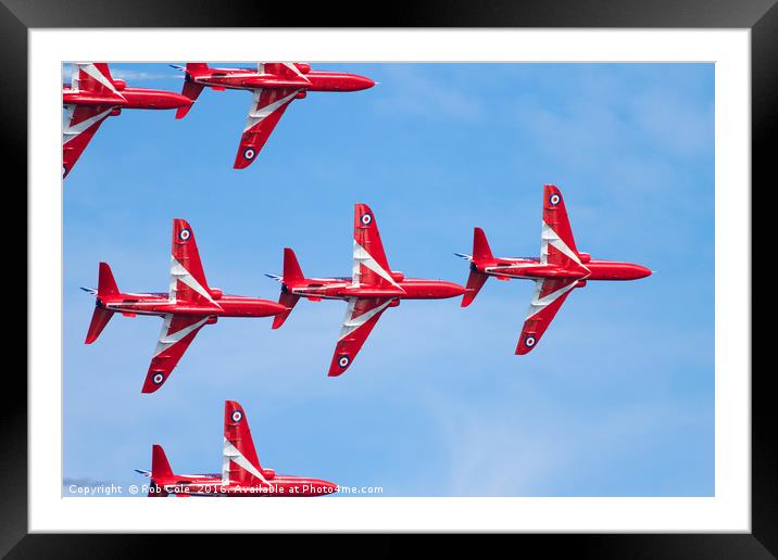 Precision in Motion The Red Arrows Framed Mounted Print by Rob Cole