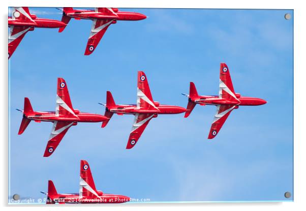Precision in Motion The Red Arrows Acrylic by Rob Cole
