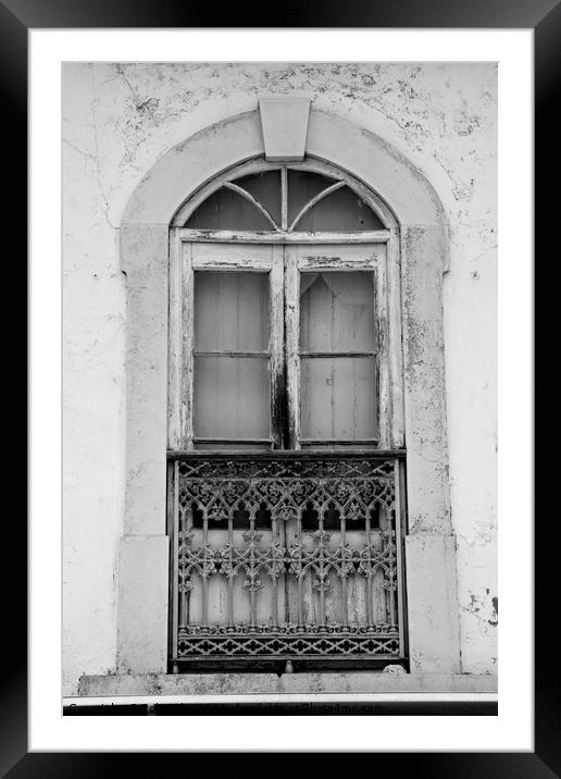 Old Portuguese Window Framed Mounted Print by Rob Cole