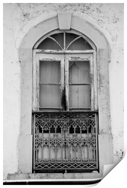 Old Portuguese Window Print by Rob Cole