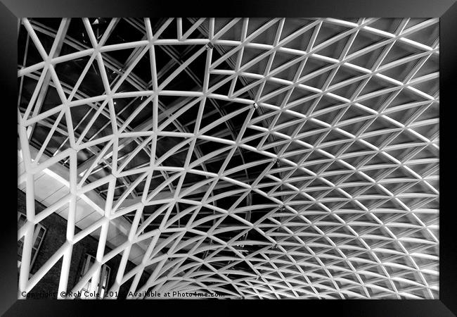 Kings Cross Roof, London, England Framed Print by Rob Cole