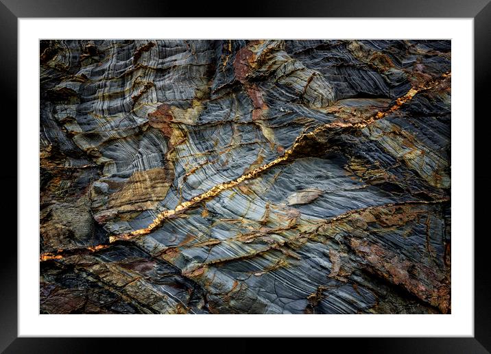 Cornish Rock Framed Mounted Print by John Baker