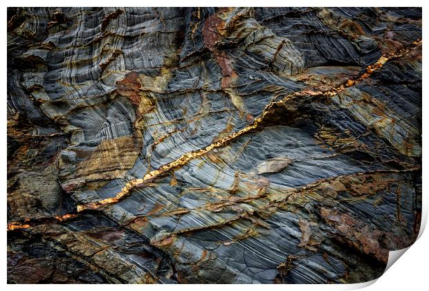 Cornish Rock Print by John Baker