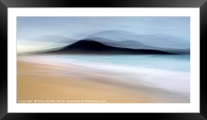 Ceaphabhal, Isle of Harris. Intentional Camera Mov Framed Mounted Print by Garry Smith