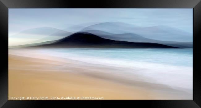 Ceaphabhal, Isle of Harris. Intentional Camera Mov Framed Print by Garry Smith