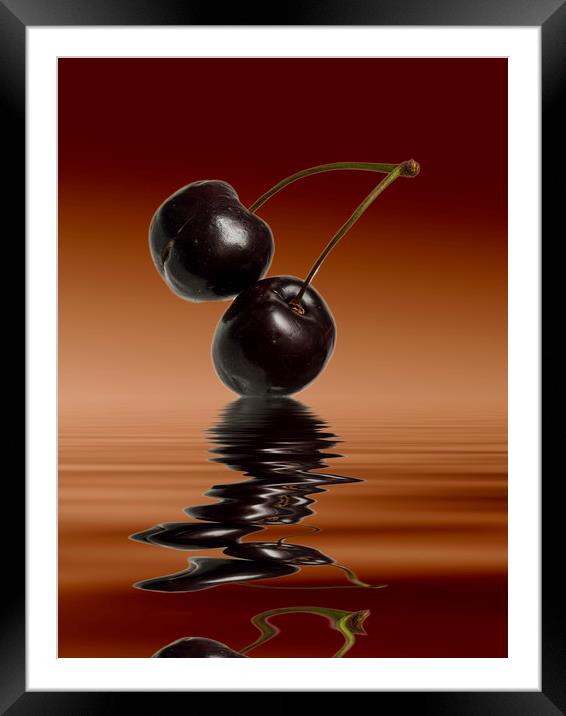 Fresh Cherries  Framed Mounted Print by David French