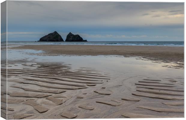 Hollywell bay  Canvas Print by chris smith