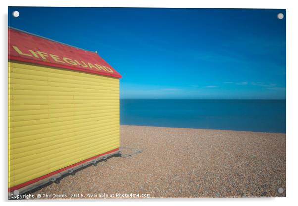 Tankerton Lifeguard Hut Acrylic by Phil Dodds