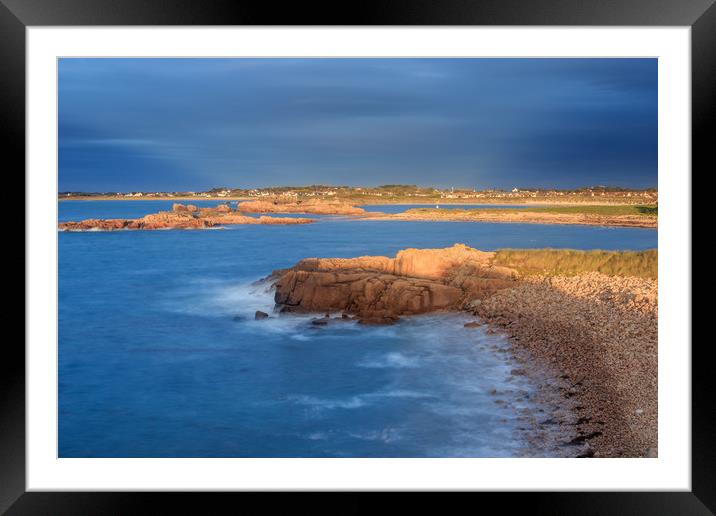 Sunset in Guernsey   Framed Mounted Print by chris smith