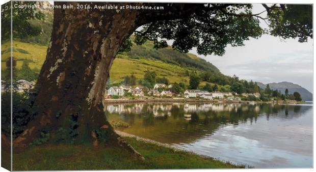 Village by the Loch Canvas Print by Lynn Bolt