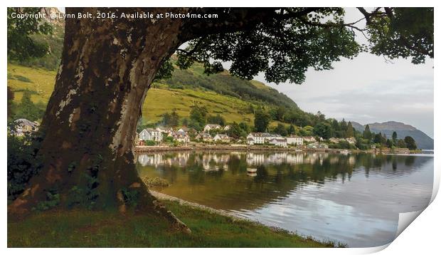 Village by the Loch Print by Lynn Bolt