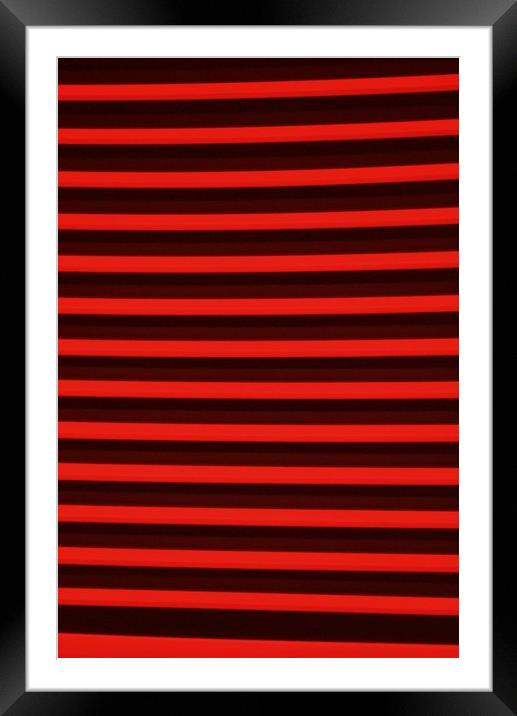 Red Stendhal & Noisy Black Framed Mounted Print by Alfredo Bustos