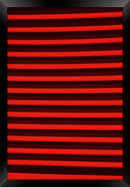 Red Stendhal & Noisy Black Framed Print by Alfredo Bustos