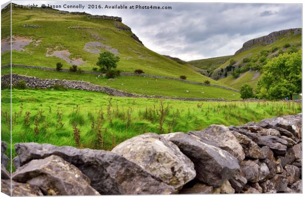 Views To Gordale Scar Canvas Print by Jason Connolly