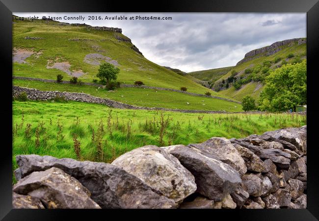 Views To Gordale Scar Framed Print by Jason Connolly