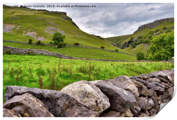 Views To Gordale Scar Print by Jason Connolly