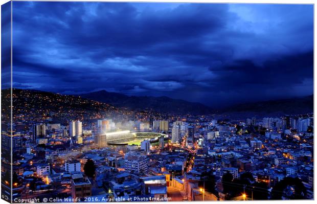 La Paz, Bolivia Canvas Print by Colin Woods