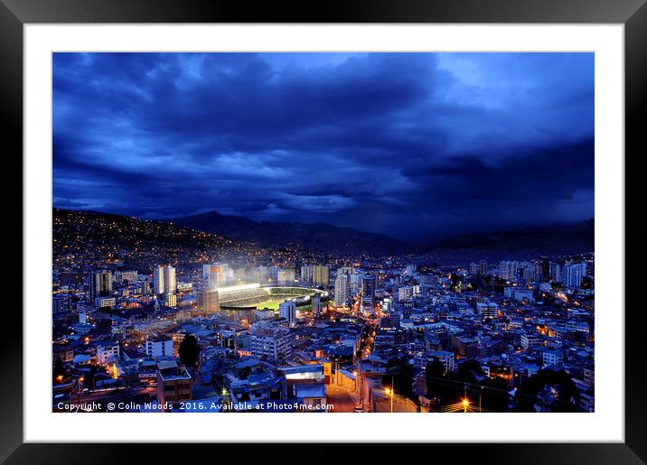 La Paz, Bolivia Framed Mounted Print by Colin Woods