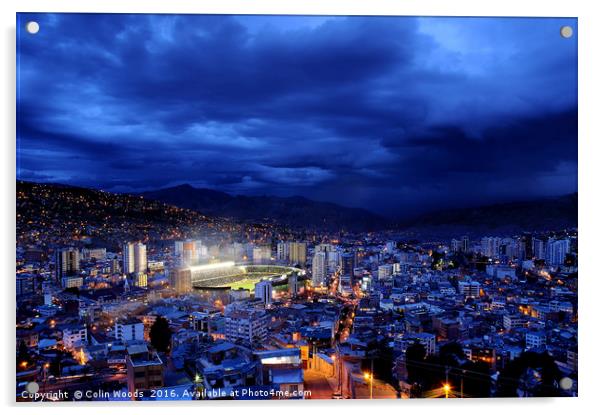 La Paz, Bolivia Acrylic by Colin Woods