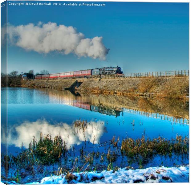 Winter Reflections at Butterley Canvas Print by David Birchall