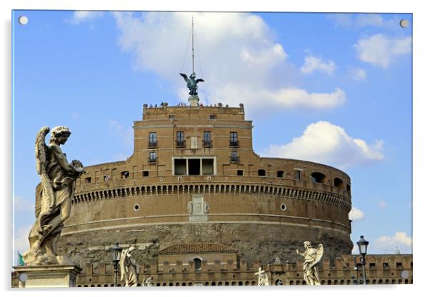 Castel Sant'Angelo  Acrylic by Tony Murtagh