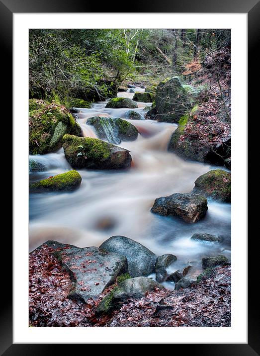 Wyming Brook waterfall Framed Mounted Print by Jason Thompson