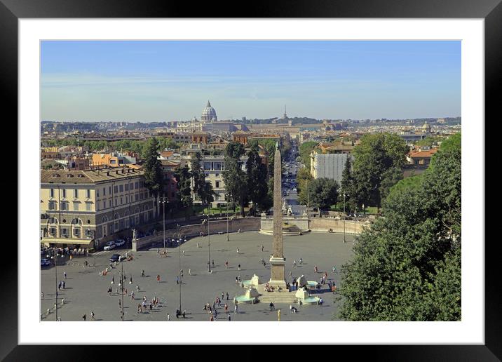 Piazza del Popolo  Framed Mounted Print by Tony Murtagh