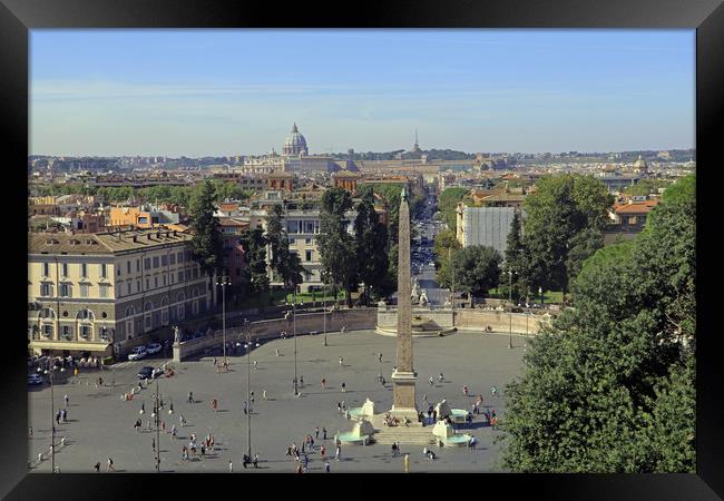 Piazza del Popolo  Framed Print by Tony Murtagh