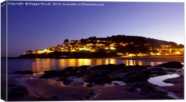 Looe sunset, Cornwall Canvas Print by Maggie McCall