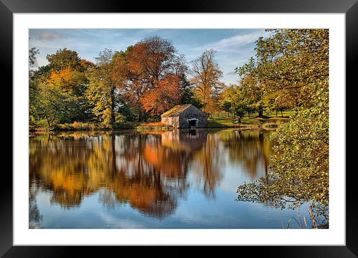 The Lake . Framed Mounted Print by Irene Burdell