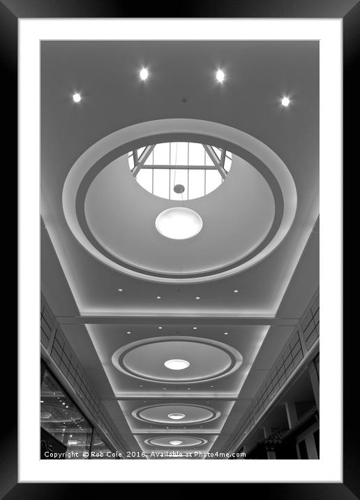 Modern Ceiling Lighting Framed Mounted Print by Rob Cole