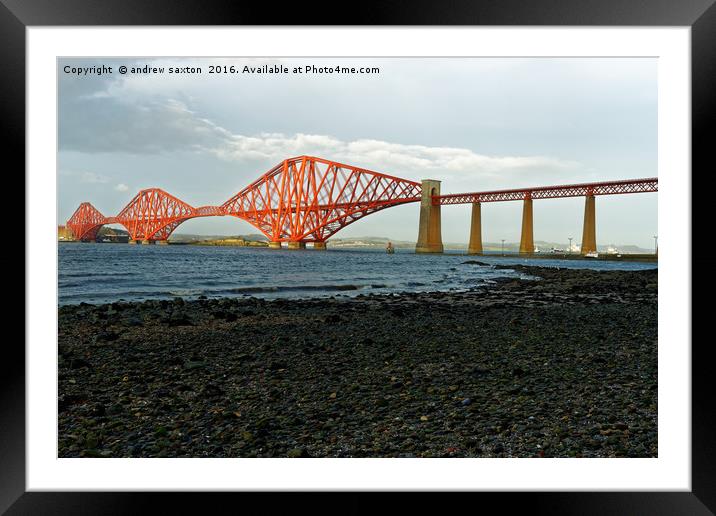 THE FORTH BRIDGE Framed Mounted Print by andrew saxton