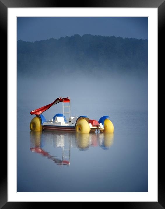 Abandoned in the morning mist Framed Mounted Print by Peter Balfour
