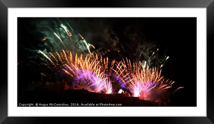 Edinburgh Festival Fireworks Framed Mounted Print by Angus McComiskey