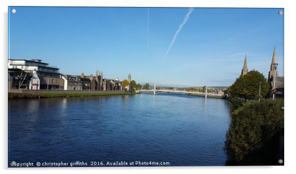 River Ness On Sunny Day Acrylic by christopher griffiths