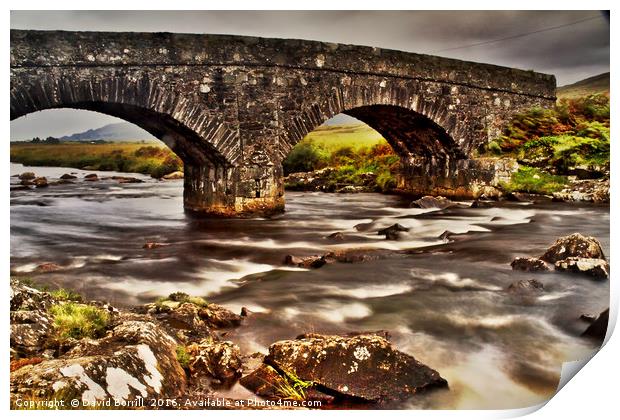 Hebridean River, Isle of Mull Print by David Borrill