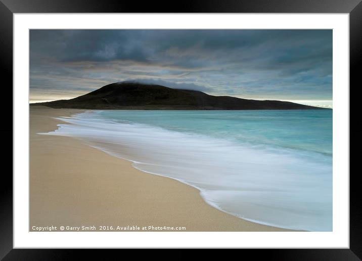 Scarista Beach, Isle of Harris. Framed Mounted Print by Garry Smith