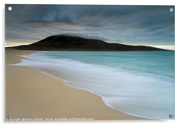Scarista Beach, Isle of Harris. Acrylic by Garry Smith