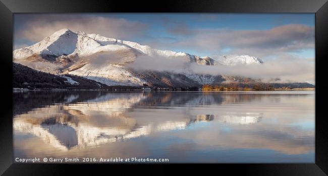 Mist Over Loch Leven. Framed Print by Garry Smith