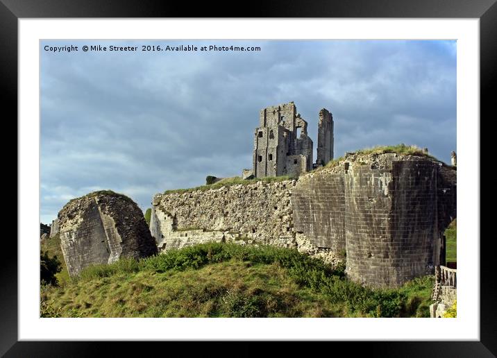 Corfe Castle in October Framed Mounted Print by Mike Streeter