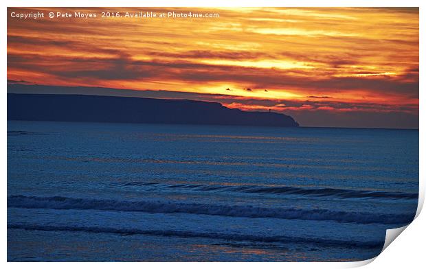 Autumn Sunset over Hartland  Print by Pete Moyes